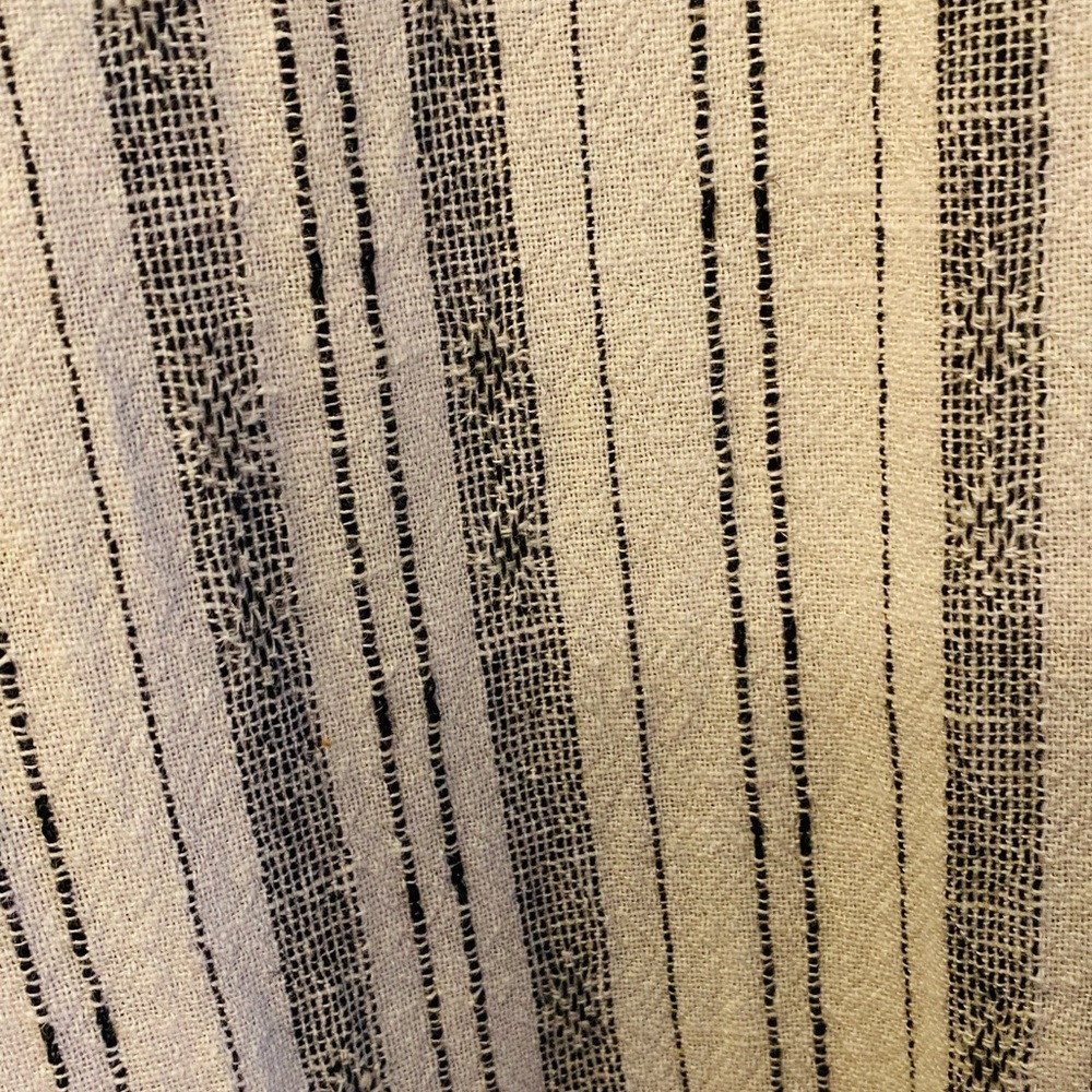 Time&Tru XXXL (size 22) Black and White Striped Drawstring Linen Pants - Picture 3 of 4